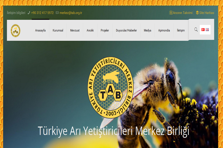 Türkiye Arı Yetiştiricileri Merkezi Web Sitesi Yayına Alındı