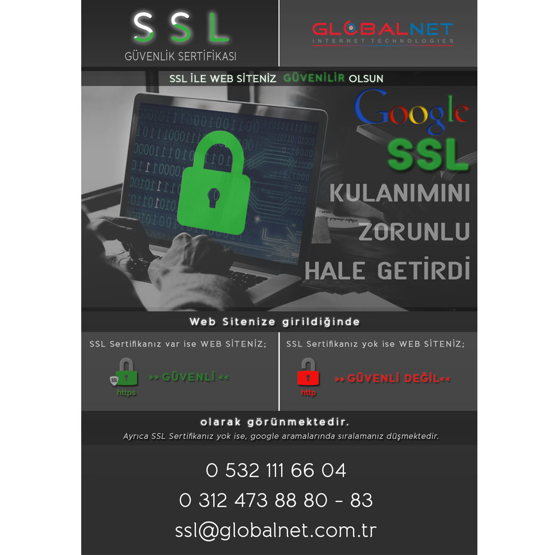 Globalnet SSL Servisleriyle Web Siteniz Güvenli, Ziyaretçileriniz Güvende!