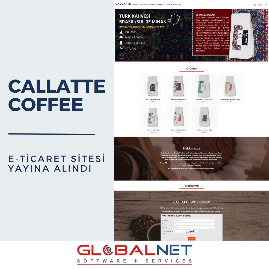 CALLATTE COFFEE E-Ticaret Sitesi Yayına Alındı
